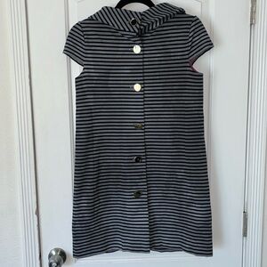 Kate Spade Blaise cowl neck button back dress S blue bin